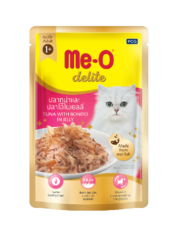 Me-O Delite Tuna With Bonito in Jelly 70g