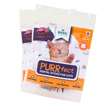 Basil Purrfect Tuna n Cranberry Dental Chew Stick 44g