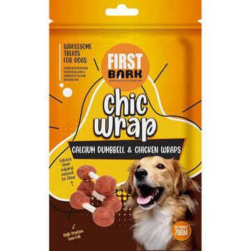 First Bark Chic Wrap Calcium Dumbbell n Chicken 70g