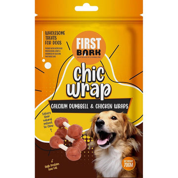 First Bark Chic Wrap Calcium Dumbbell n Chicken 70g