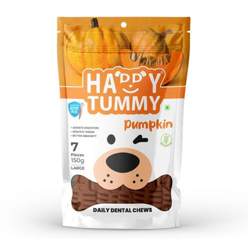 Happy Tummy Pumpkin Dental Chew 7pcs L