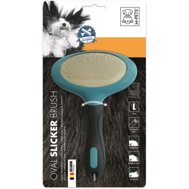 M-Pets Oval Slicker Brush L