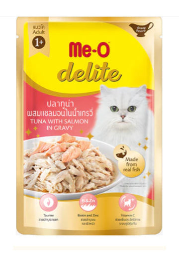 Me-O Delite Tuna With Salmon In Gravy 70g