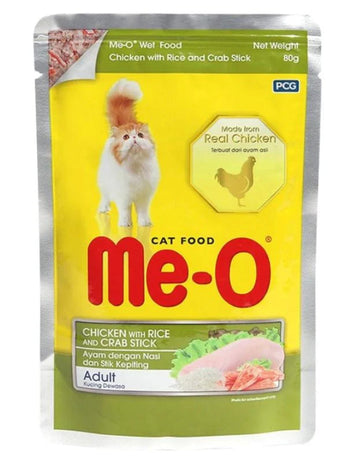 Me-O Chicken with Rice & Crab 80g