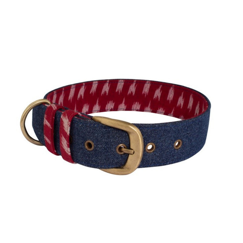 PetWale Blue Denim Belt Collar (Small)
