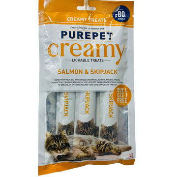 Purepet Creamy Treats Salmon & Skipjack 75g