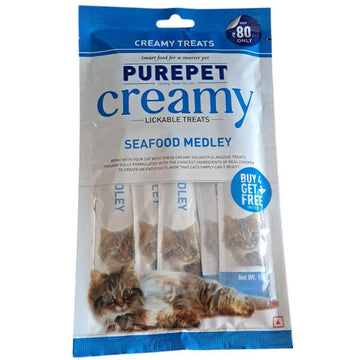Purepet Creamy Treats Seafood Medley 75g