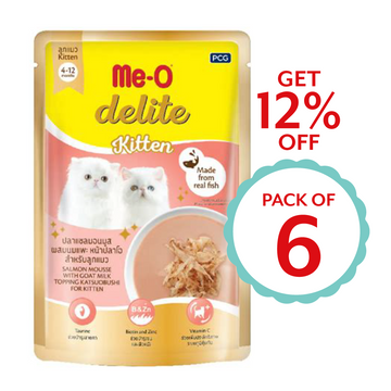 Me-O Delite Kitten Salmon Mousse 70g ( Multi-Pack)