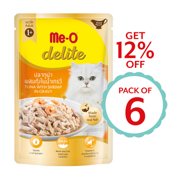 Me-O Delite Tuna With Shrimp In Gravy 70g ( Multi-Pack)