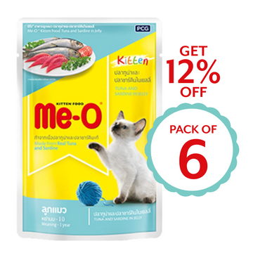 Me-O Kitten Tuna n Sardine in Jelly 80g ( Multi-Pack)