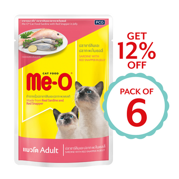 Me-O Sardine with Red Snapper 80g ( Multi-Pack)