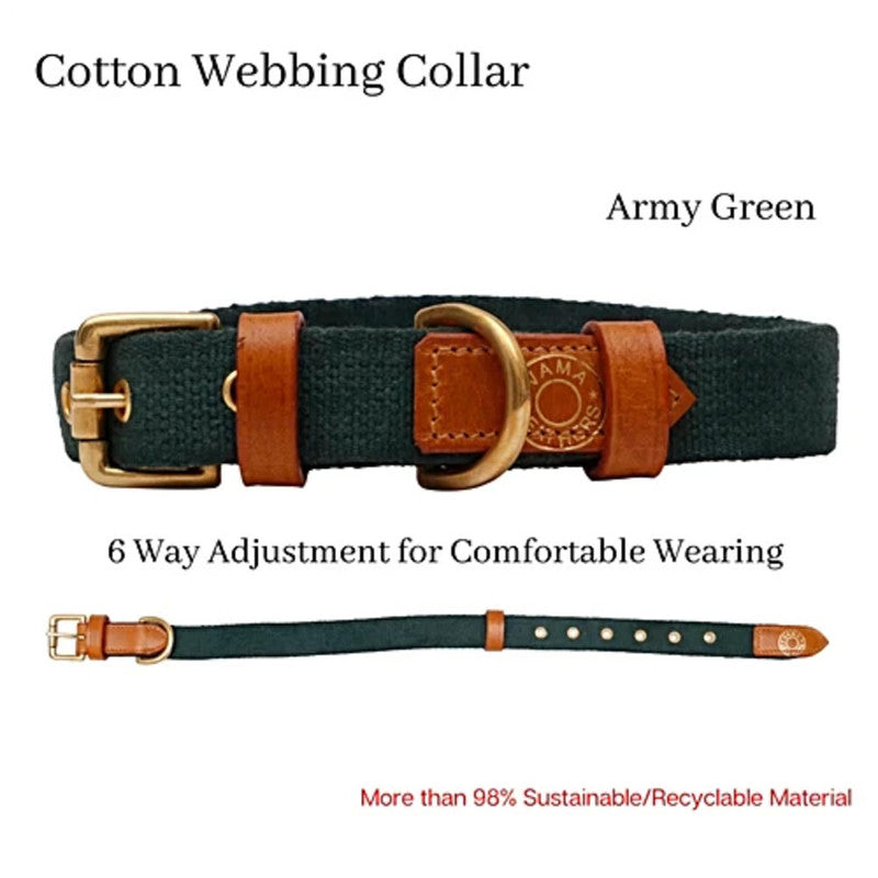 Vama Canvas Collar Green S