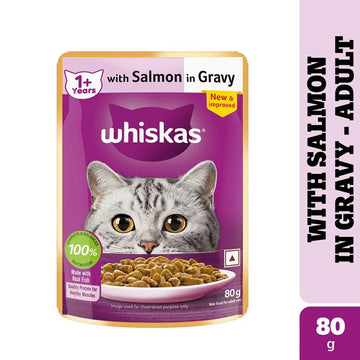 Whiskas Adult Salmon in Gravy 80g