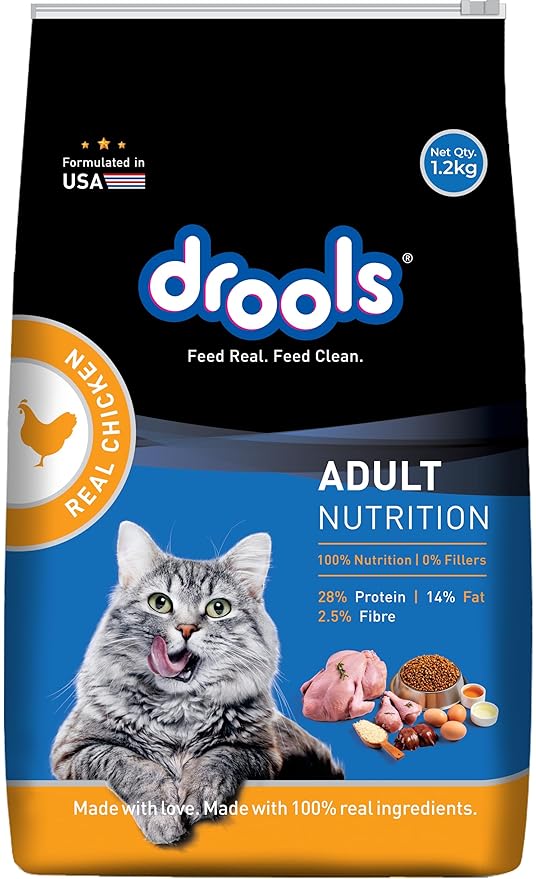 Drools Adult Nutrition Cat Food 1.2kg - Real Chicken