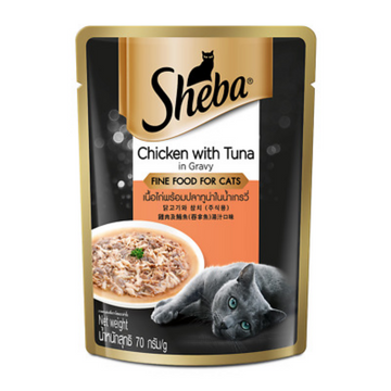 Sheba Chicken with Tuna Gravy 70g