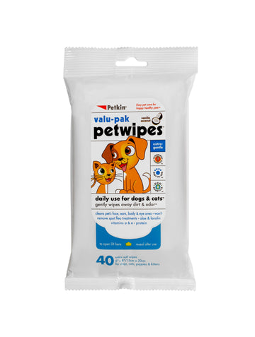 Petkin PetWipes Value Pack (40 no.s)