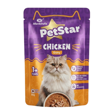 PETSTAR ADULT CAT CHICKEN GRAVY 85GM