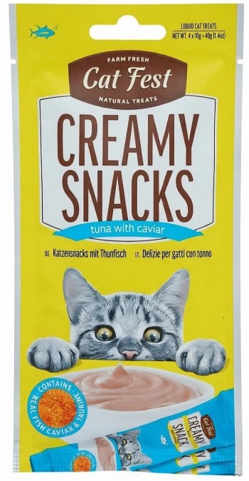 Cat Fest Creamy Smacks Tuna With Caviar 40g