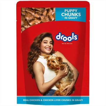 Drools Puppy Chicken & chicken Liver Chunks Gravy-720g (10+2)