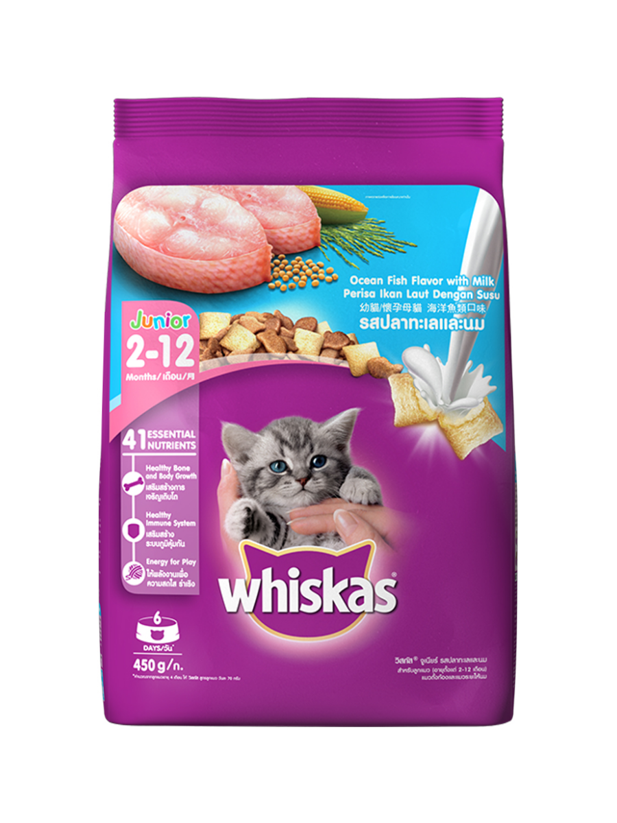 Whiskas Ocean Fish Milky Junior 450gm