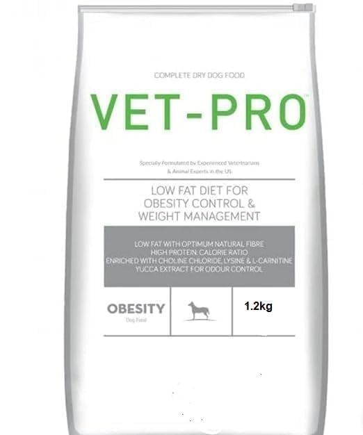 Drools Vet Pro Obesity Control Low Fat Dog Food 1.2kg Bag with Chicken Flavor for Weight Management