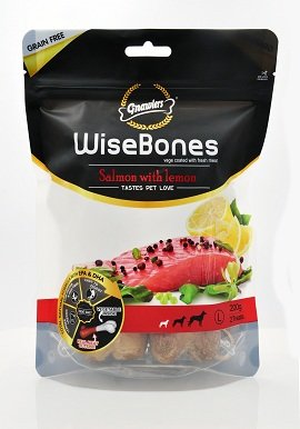 GNAWLERS SALMON WITH LEMON WISE BONE 200G-S