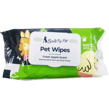Smarty Pet Wet Tissue Green Apple 100 Pcs