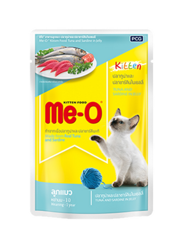 Me-O Kitten Tuna & Sardine in Jelly 80g