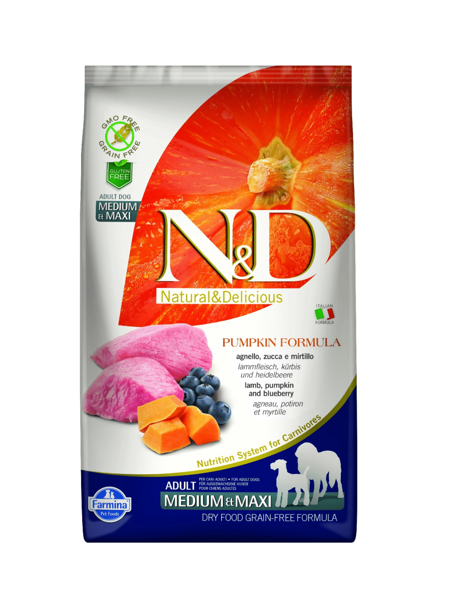 N&D Adult Medium-Maxi Lamb, Pumpkin & Blueberry 2.5kg