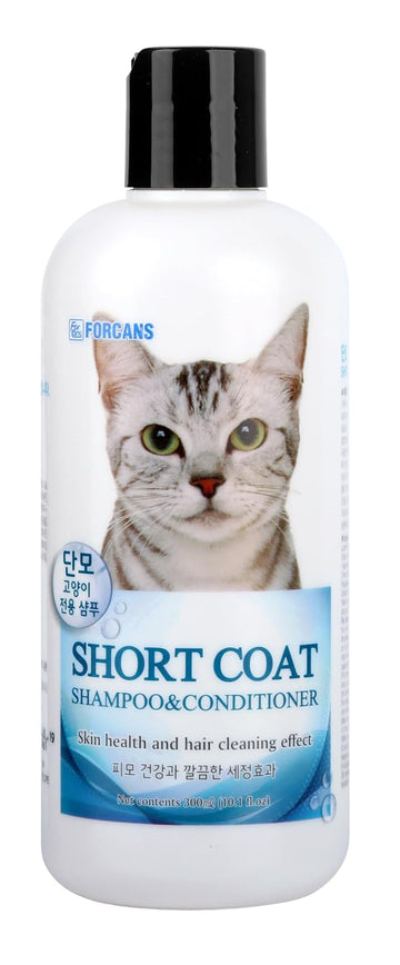 FORCANS CAT SHORT COAT SHAMPOO&CONDITIONER 300ML