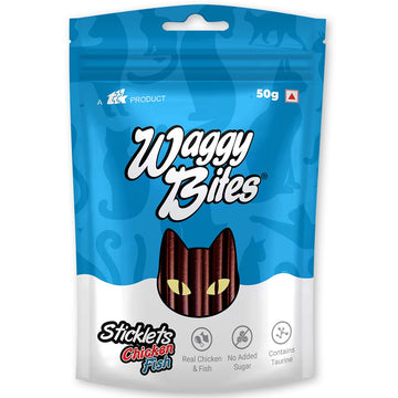Waggy Bites Sticklets Chicken Fish 50 gm