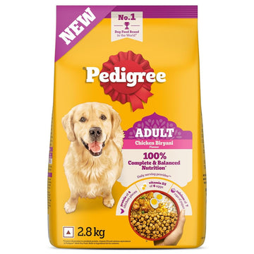 PEDIGREE ADULT DRY DOG FOOD, NEW CHICKEN BIRYANI FLAVOUR 2.8KG
