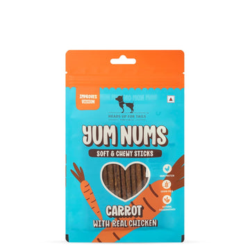 HUFT Yum Nums Carrot With Real Chicken Dog Treats 70gm