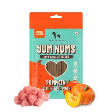 HUFT Yum Nums Pumpkin With Real Chicken Dog Treats 70gm