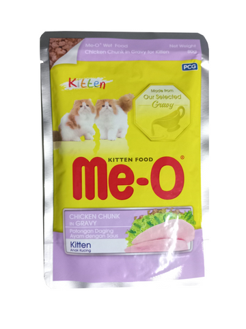 Me-O Kitten Chicken Chunk in Gravy 80g