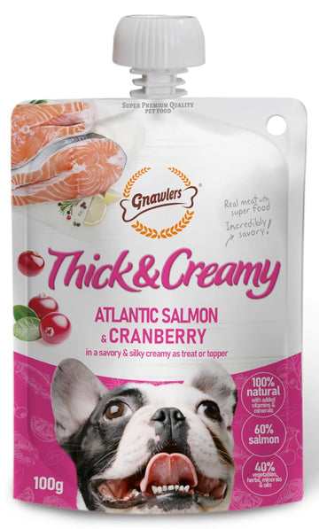Gnawlers Thick N Creamy Atlantic Salmon Cranberry 100gm