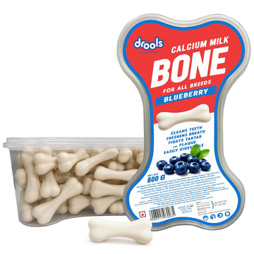 DROOLS CALCIUM MILK & BLUEBERRY BONE JAR 600GM