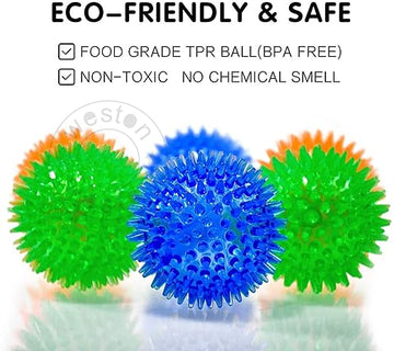 Global Tack N Pet Multicolur Spike Light Ball-M