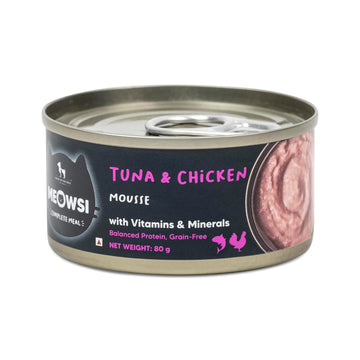 HUFT Meowsi Tuna N Chicken Mousse Canned Cat Wet Food 80gm