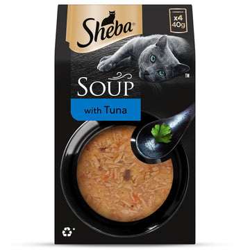 Sheba Soup with Tuna Adult Wet Cat Food, 160g (4 x 40g)