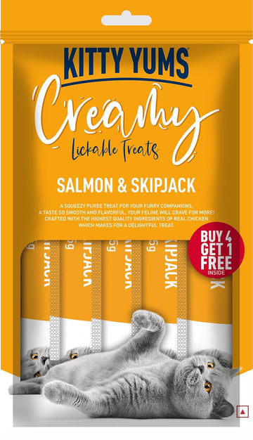 Kitty Yums Creamy Treats Salmon n Skipjack 75g