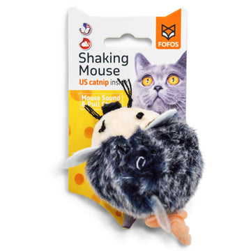 Fofos Pull String n Sound Chip Mouse Gray