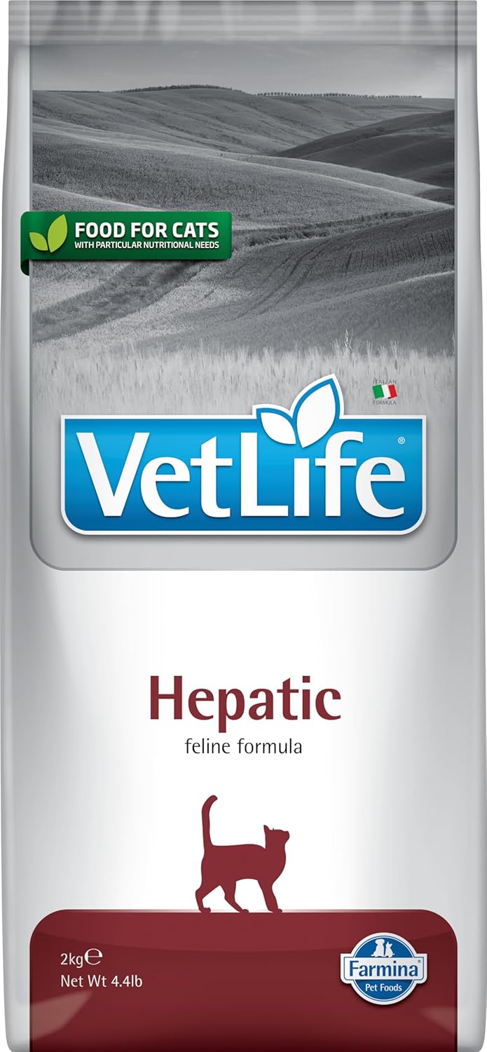 Farmina VetLife Hepatic Dog Food 2kg bag with scenic landscape design and blue VetLife branding