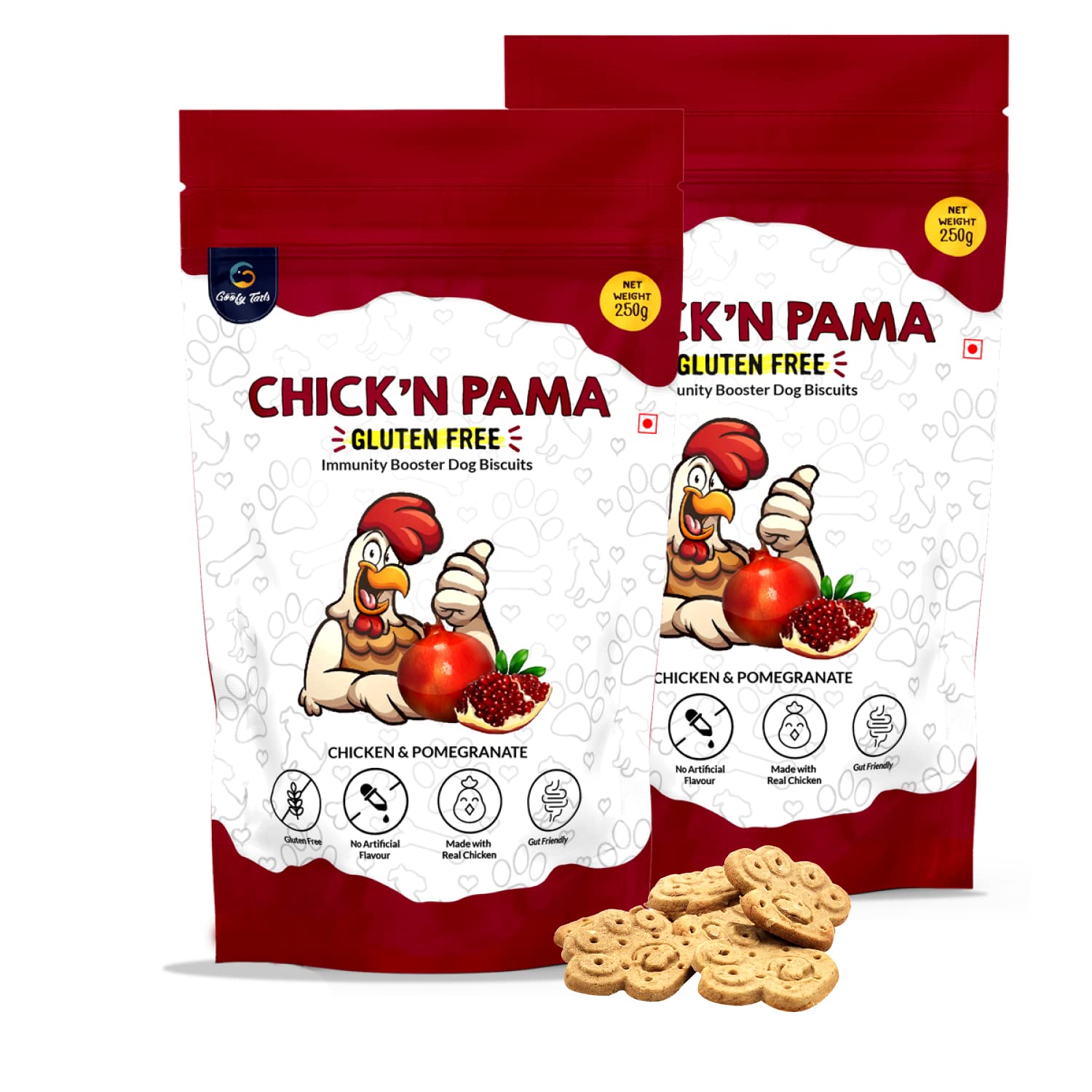 Goofy Tails ChickN Pama Chicken Biscuits for Dogs & Puppies 250g