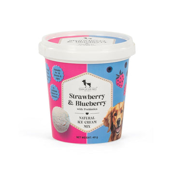 HUFT Strawberry N Blueberry With Prebiotics Natural Ice Cream Mix Dog Treats 40gm