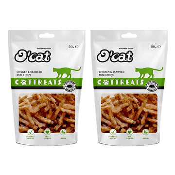 Ocat Chicken n Seaweed Mini Strips 50g