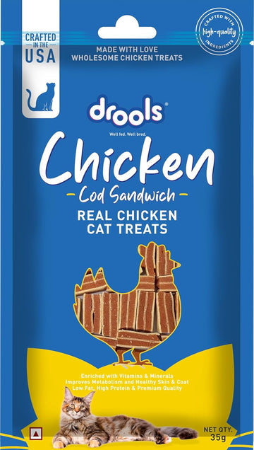 Drools Cat Treats Chicken Cod Sandwich 35g