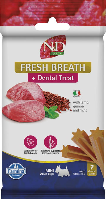 NND FRESH BREATH DENTAL TREAT ADULT MINI 60G