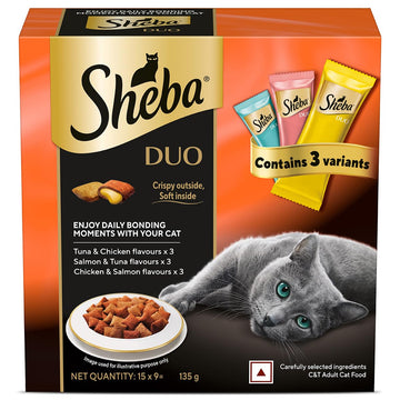 Sheba Duo Adult Cat Food 135g