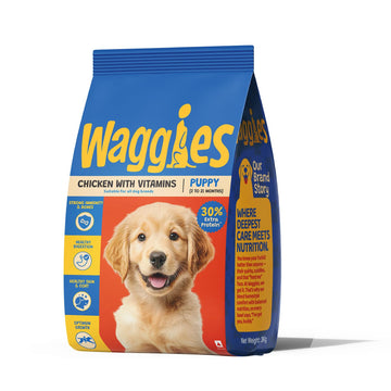 Waggies Dog Puppy Chicken n Rice With Milk 3kg